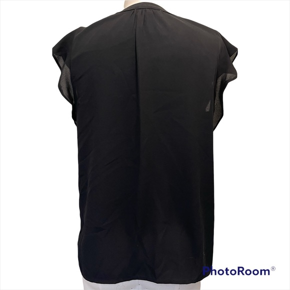 ❤️ Philosophy Black Chiffon Popover Blouse - Picture 3 of 6
